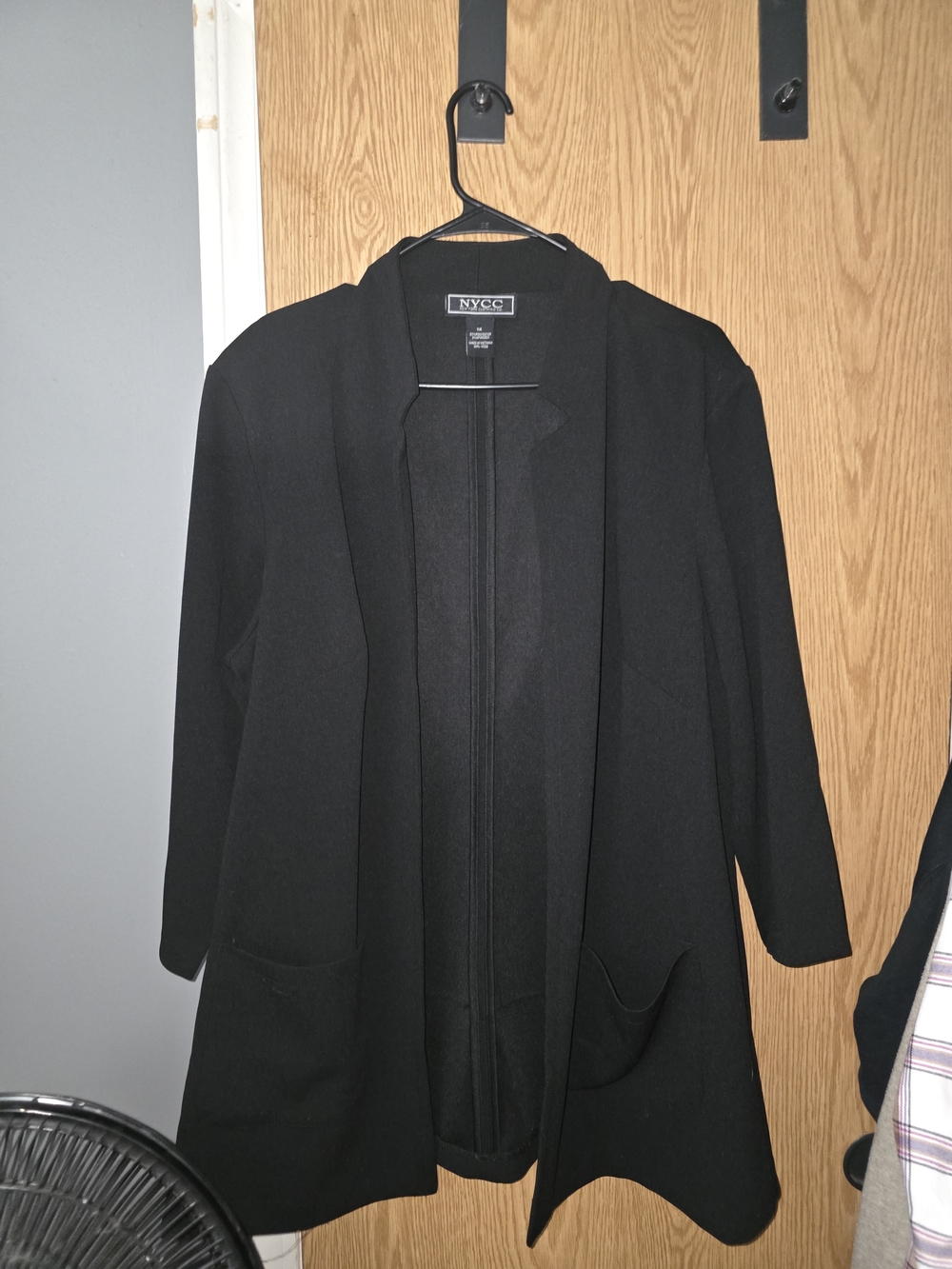 NYCC Women's Open Front Cardigan Black XL Like New